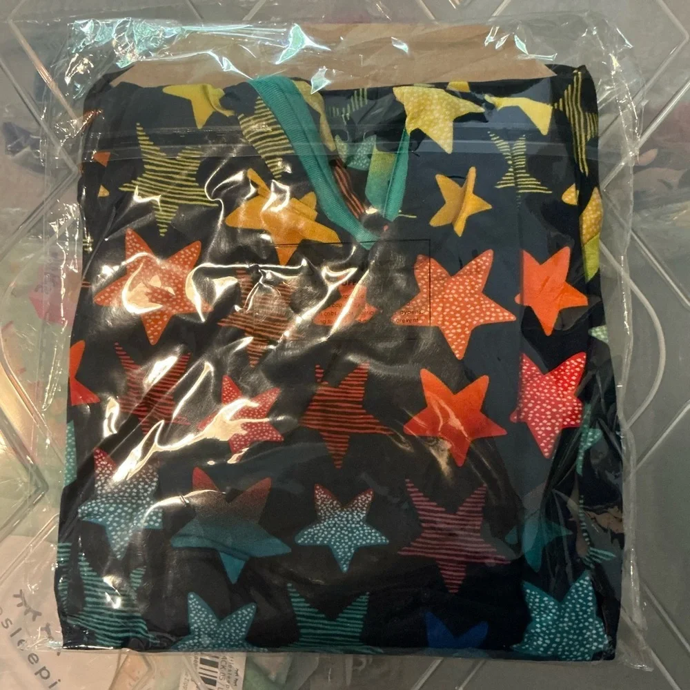 Little Sleepies Shades of Stars Crescent Zippy 12-18 Months Bamboo Romper‎ NWT